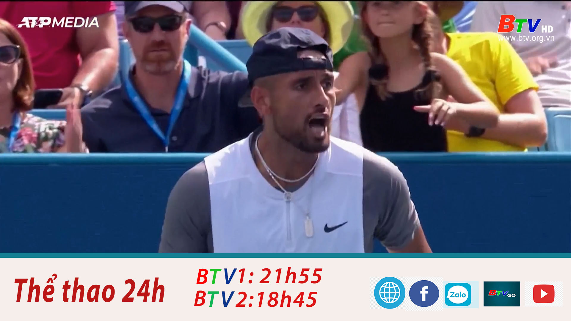 	Nick Kyrgios vào vòng 2 Giải Cincinnati mở rộng 2022